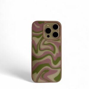 Green & Purple Swirl MagSafe iPhone Case
